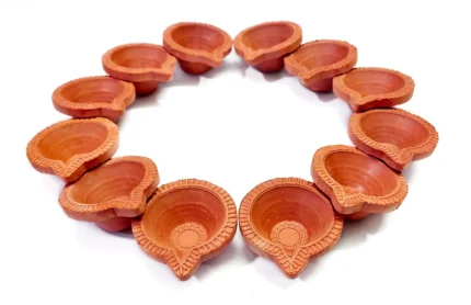 Earthen Clay Diya 12 Pc Set
