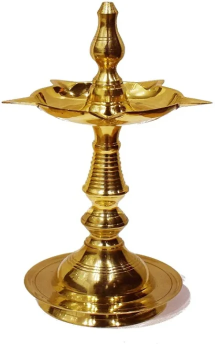 7 Inch Traditional Brass Kerala Diya