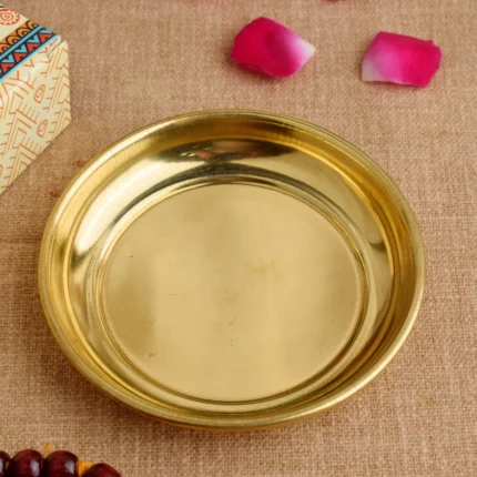Pure Brass Gopal ji Bhog Thali Set