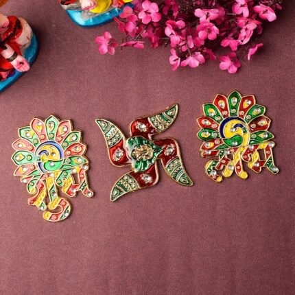 Auspicious Abundance: Shubh Labh with Swastik Wall Sticker