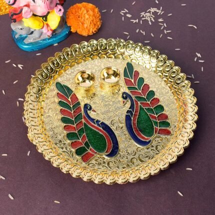 Traditional Kumkum Dispenser with Avian Grace