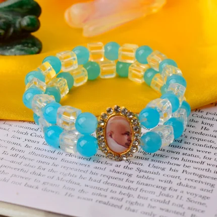 Bliss Sea Blue and White Guru Ji Bracelets