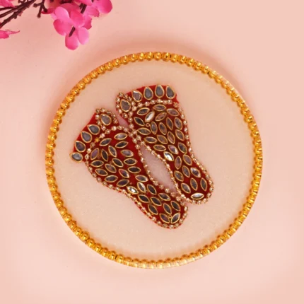 Goddess Lakshmi Charan. Resin charan Paduka: The Sacred Footprints