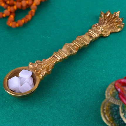 Pure Brass Pooja Aarti Sheshnaag Spoon