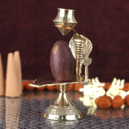 Pure Brass Divine Medium Narmadeshwar Shivling