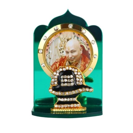 Guruji Maharaj Swaroop with Shivling Car Dashboard Multi Color