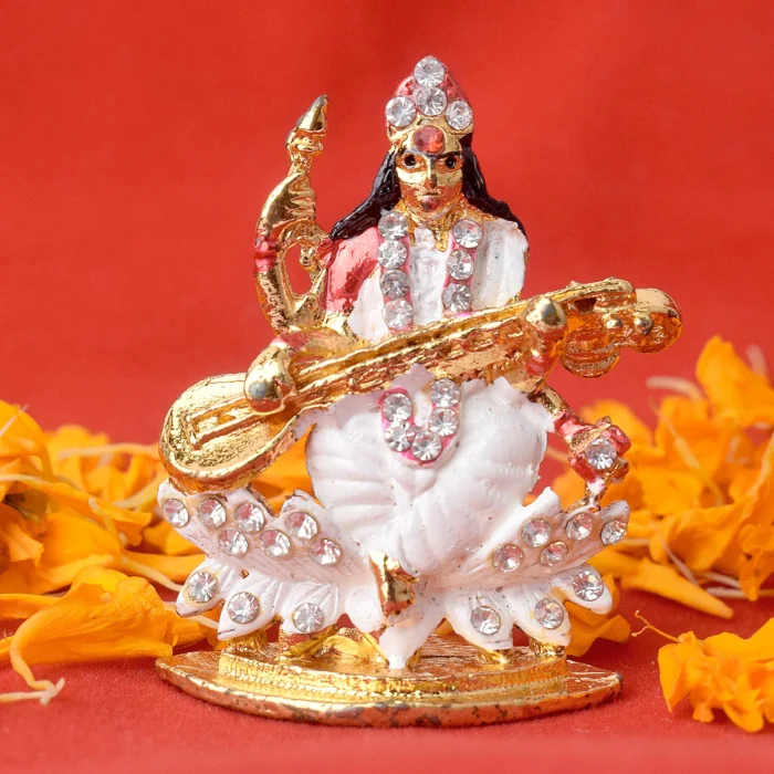Saraswati Maa Idol for Car Dashboard