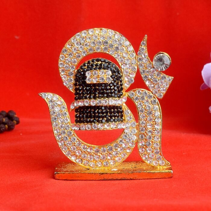 Stone Om with Shivling Idol